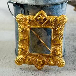 Vintage Leslie Block Prip Star and Moon Brooch